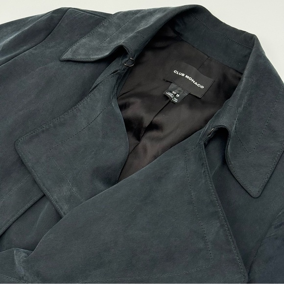 Club Monaco Dark Gray Trench Coat - Picture 4 of 10